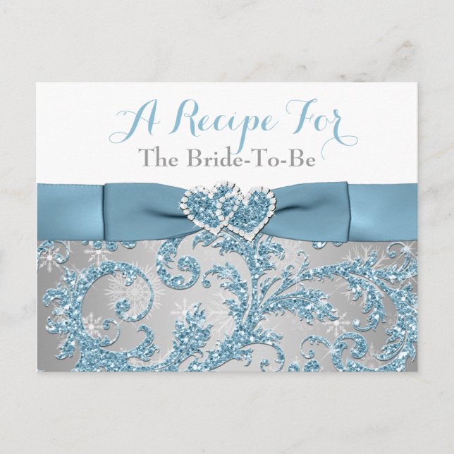 Wonderland de inverno, Cartão de Receita de Coraçõ (Frente)