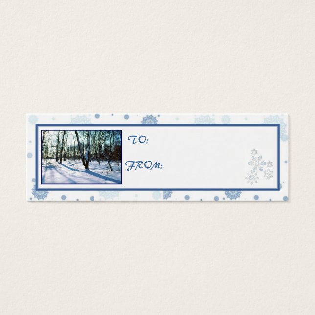 'Wonderland de inverno' Etiqueta de presentes de f (Frente)