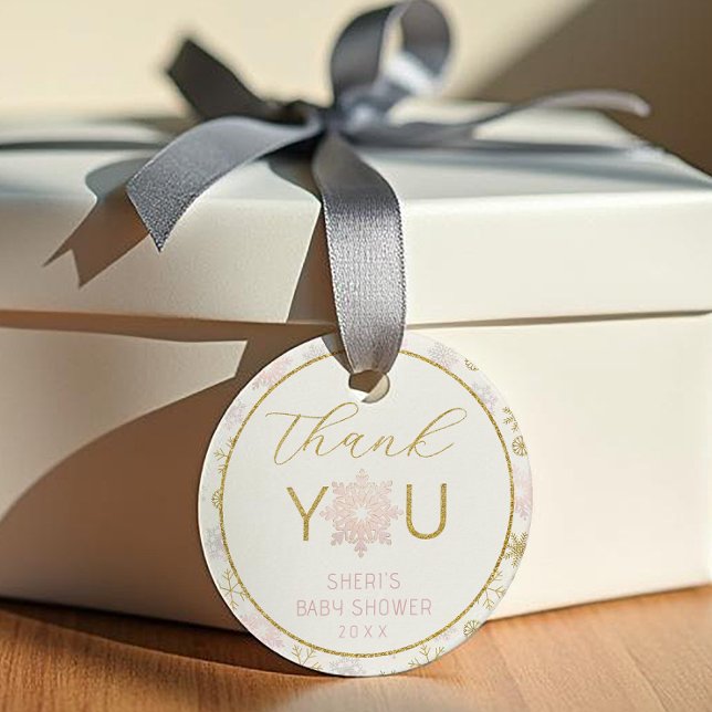 Wonderland de inverno Obrigado Etiqueta do present (Winter Wonderland Thank You Tag)