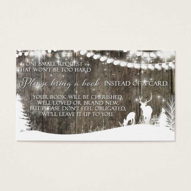 Wonderland Deer & Lights Book Card (Frente)