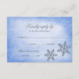 Wonderland Sparkle Snowflakes Blue RSVP