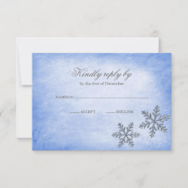 Wonderland Sparkle Snowflakes Blue RSVP