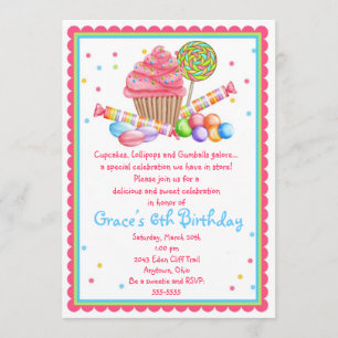 Wonderland Sweet Compra Cupcake convite para doces