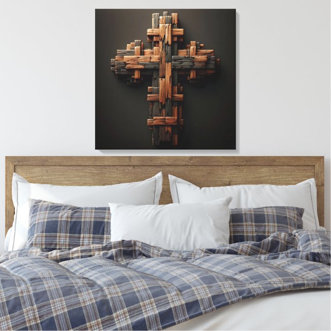 Wood Cross Canvas Art (Insitu(Quarto))