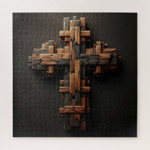 Wood Cross Quebra-cabeça