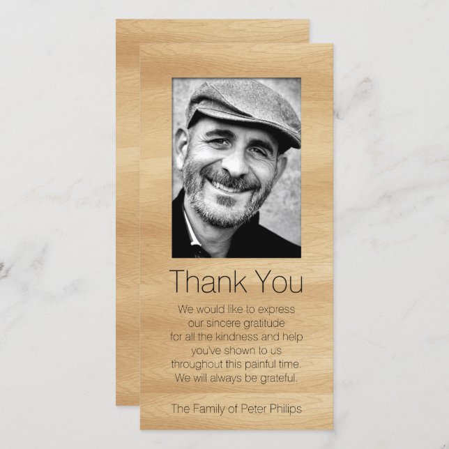 Wood Frame Modelo Add image Sympathy Obrigado (Frente/Verso)