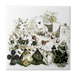 Woodcut do século XIX do País das maravilhas-esque