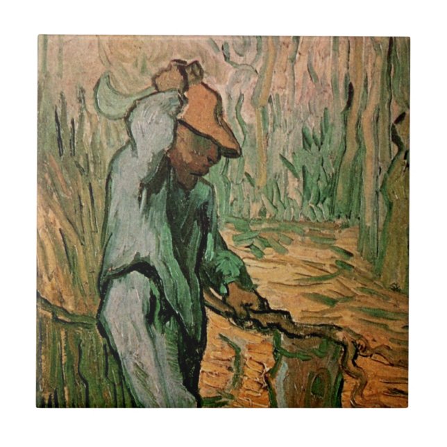 Woodcutter (após Millet), por Vincent van Gogh (Frente)