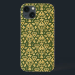 Wooden floral damask pattern background<br><div class="desc">vector wooden floral damask seamless pattern background with hand drawn elements. © and ® Bigstock® - All Rights Reserved.</div>