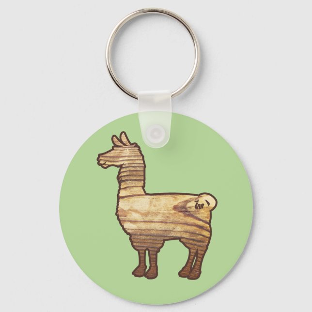 Wooden Llama Chaveiro (Frente)