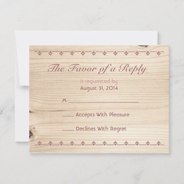 Wooden RSVP (Frente)