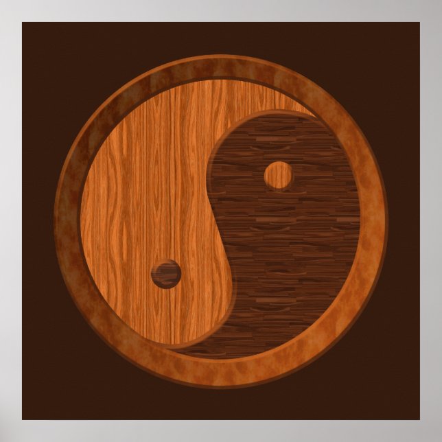 Wooden Yin Yang Poster (Frente)