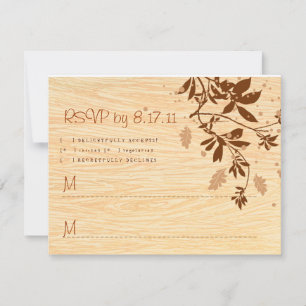 Woodgrain com Vines RSVP