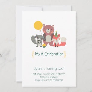 Woodland Animal Convite de festas