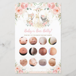 Woodland Animal Floral Baby ou Beer Belly Game