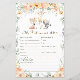 Woodland Animal Floral Baby Predictions and Advice