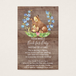 Woodland Bear Book para Bebê Card