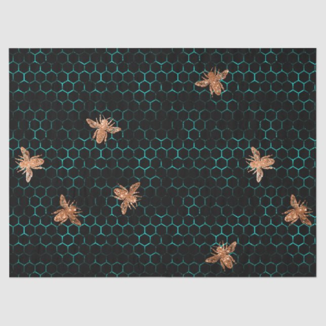 Woodland Bee Series Design 2 Papel Tecido (Frente )