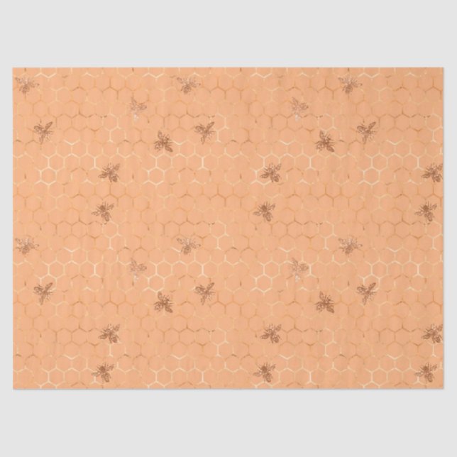 Woodland Bee Series Design 5 Papel Tecido (Frente )