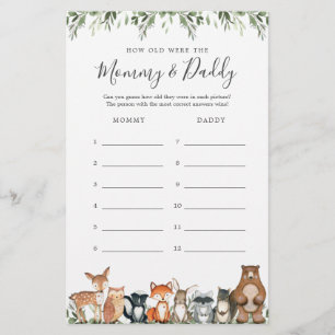 Woodland Chá de fraldas Quantos Anos Tinham O Cart