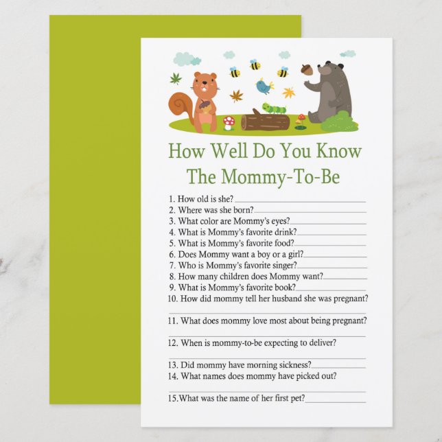 Woodland Como você conhece bem o jogo de chá de fr (Frente/Verso)