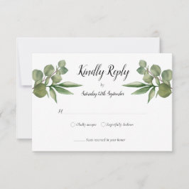 Woodland Eucalyptus Greenery Casamento RSVP