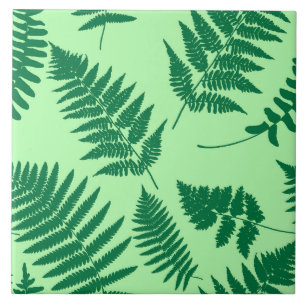 Woodland Fern Pattern, Emerald e Light Green