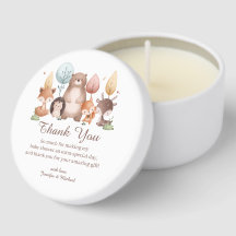woodland forest animals thank you baby shower 