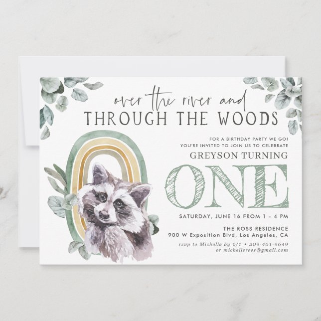 Woodland Greenery | Animais florestais e arco-íris (Frente)