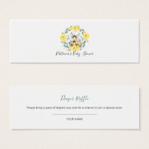 Woodland Greenery Chá de fraldas Fralda Raffle