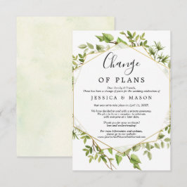 Woodland Greenery Wedding Adiou Anúncio