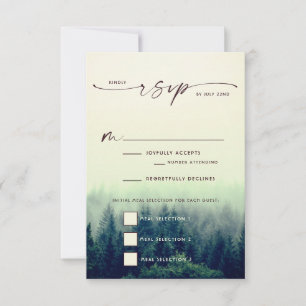 Woodland Mountain Weding RSVP