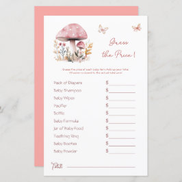 Woodland Mushroom Pink Chá de fraldas Price Acho