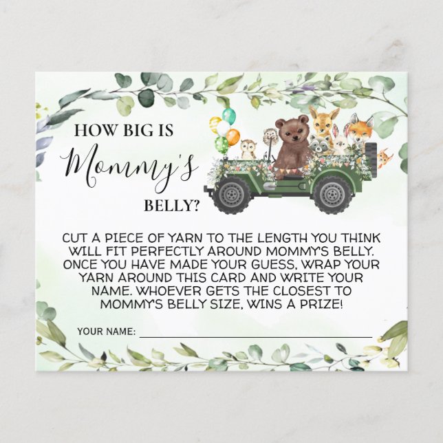 Woodland Qual é o tamanho do cartão de jogo da bar (Frente)