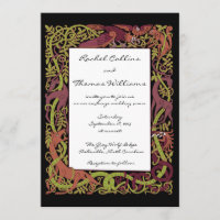 Woodland Tona Célticos Animais Casados Convite