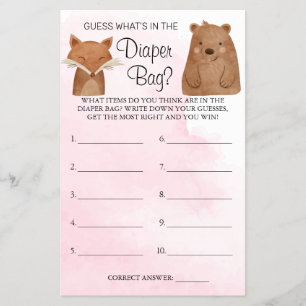 Woodland Whats no cartão de chá de fralda