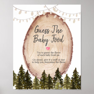 Woodland Winter Forest Adivinha a Poster do bebê