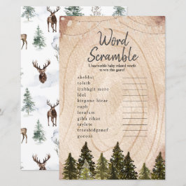 Woodland Winter Forest Word Scramble