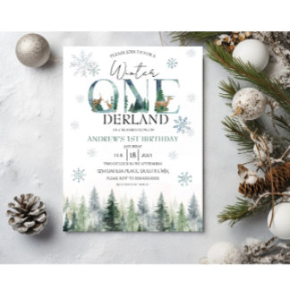 Woodland Winter ONEderland Convite