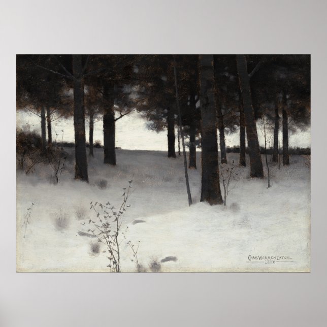Woods in Winter - Charles W. Eaton Fine Art Poster (Frente)