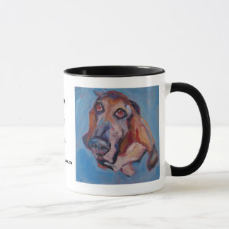 WOOF de Basset Hound! Caneca • Retratos do animal