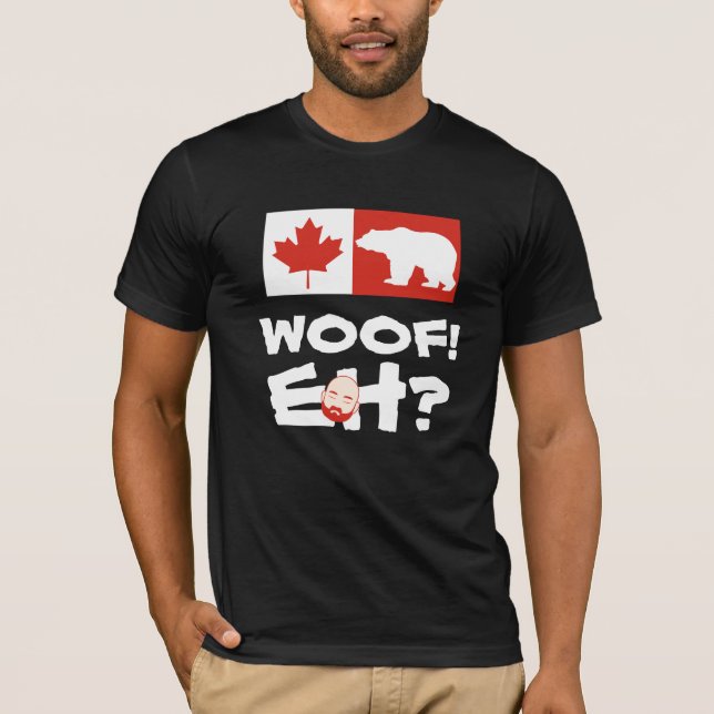 WOOF! É? CAMISA DO CANADÁ ASIÁTICO ORGULHA T-SHIRT (Frente)