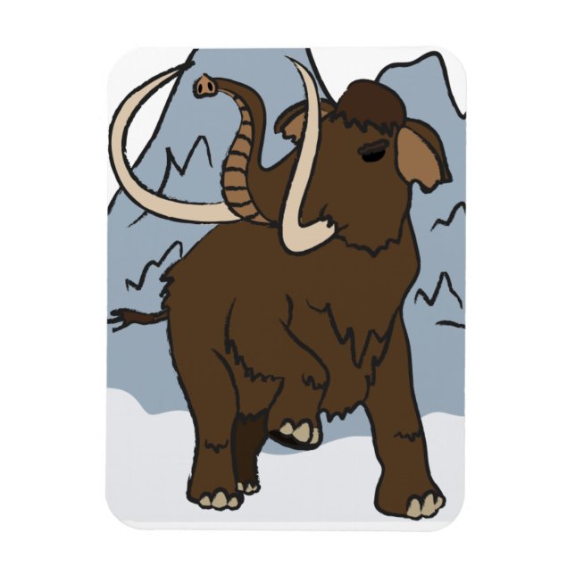 Wooly Mammoth com ímã de prêmio (Vertical)