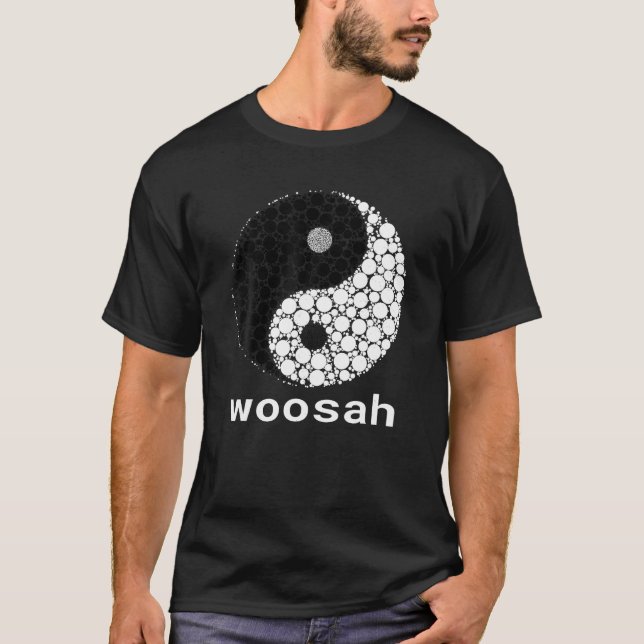 Woosah T Camisa Calma Yoga Exalar Camisa (Frente)