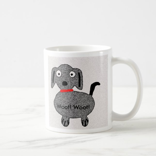 Woot! Woot! Caneca do filhote de cachorro (Direita)