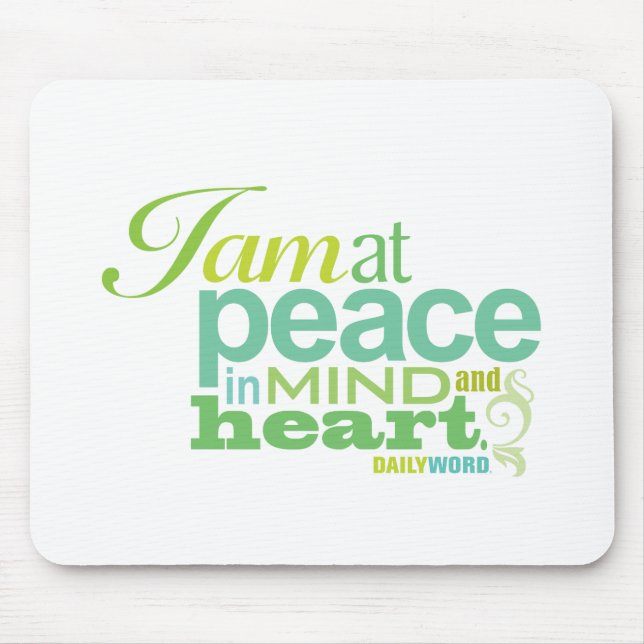 WORD® DIÁRIO "paz interna" Mousepad (Frente)