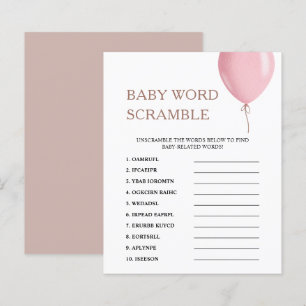 Word Scramble   Jogo de Chá de fraldas de Balão Ro