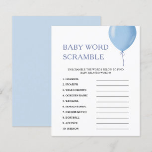 Word Scramble   Jogo de Chá de fraldas do Balão Az