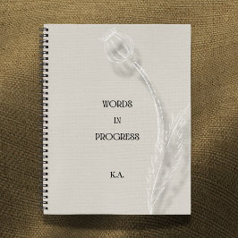Words in Progress Minimalist Writing Notebook