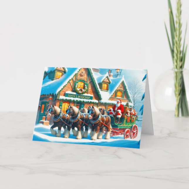 Workshop de papais noeis e Cartão de Natal de Equi (Frente)